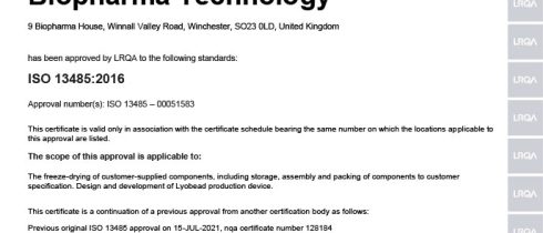 ISO 13485 Certificate