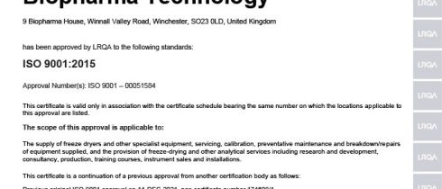ISO 9001 Certificate